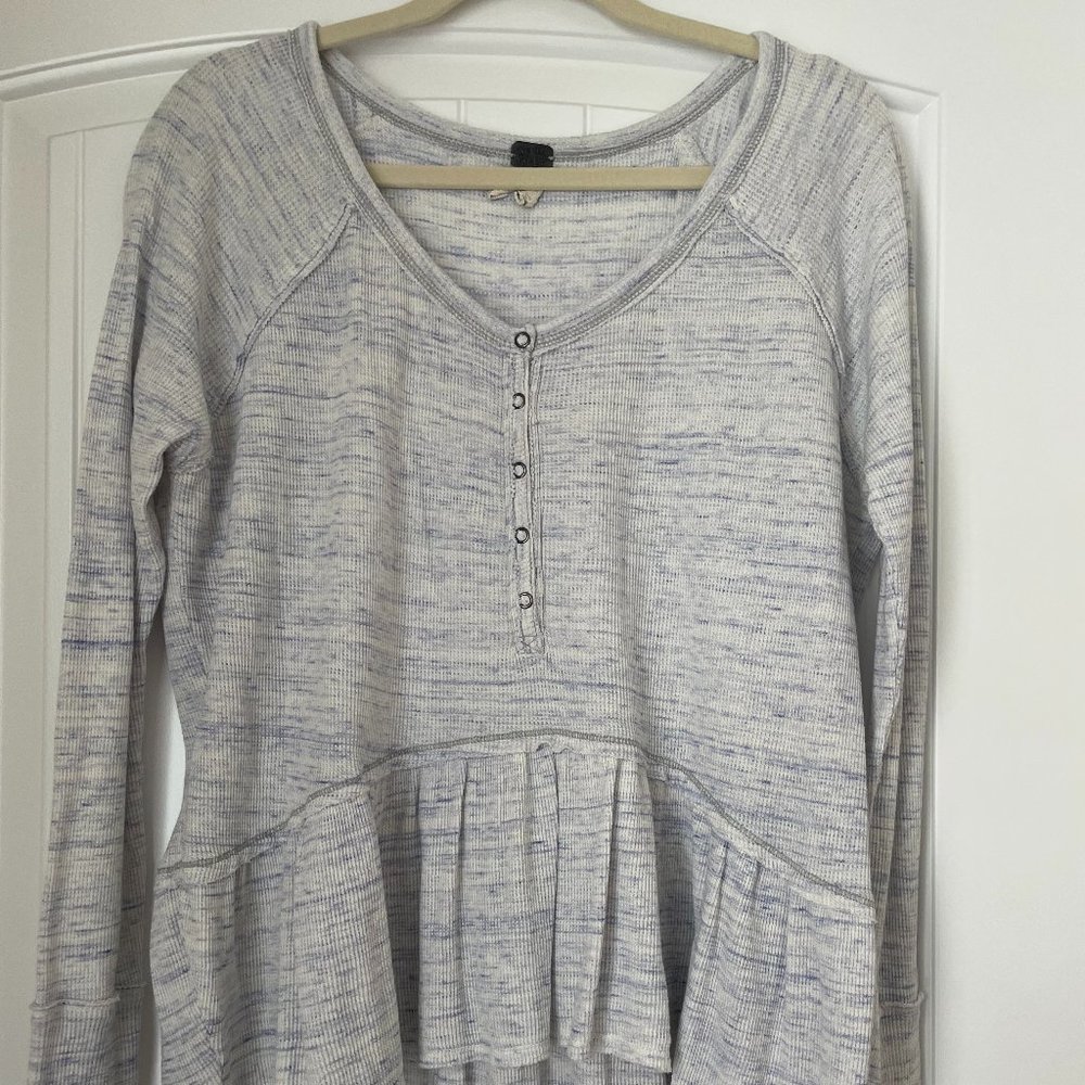 Free People Peplum Scoop Neck Thermal Size S